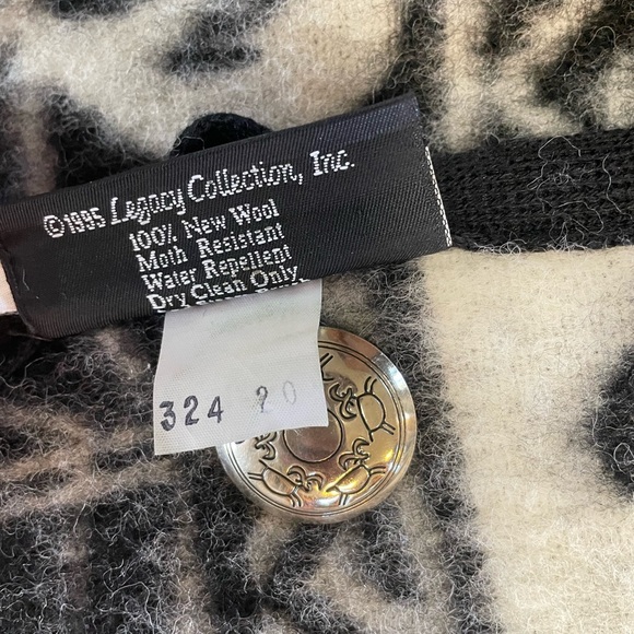 JOYCE ONARHEIM BOE Legacy Collection “Bear” Wool Tribal Pattern Blanket Jacket! - Picture 12 of 12